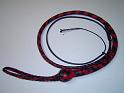 4ft Red and Black 8 plait Snake Whip
